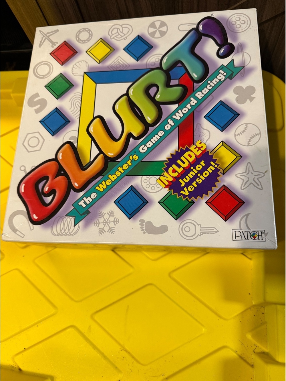 Blurt! The Webster's Game of Word Racing Board Game with Junior Version